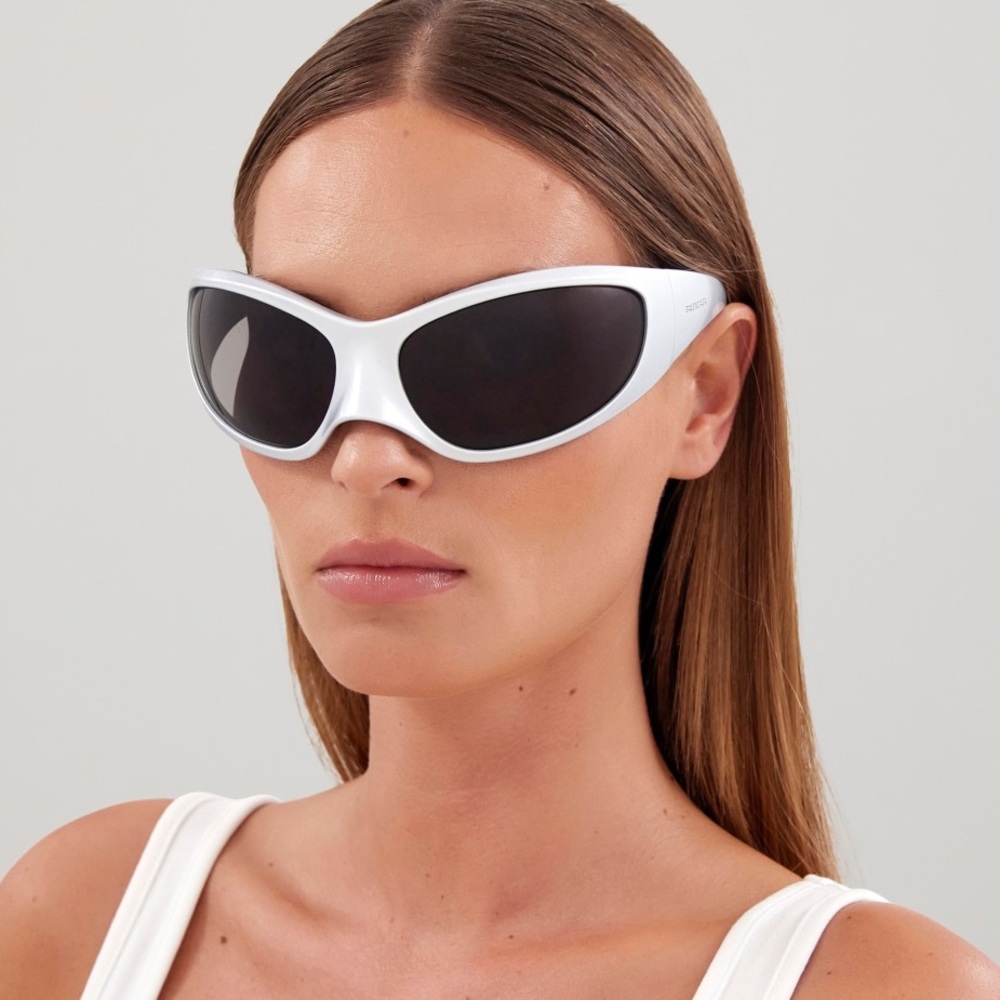 NEW BALENCIAGA BB0252S 002 OVAL PINK GREY WOMEN SUNGLASSES BALENCIAGA - Picture 6 of 14